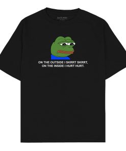Sad Pepe the Frog Meme Skrrt Skrrt Oversized T-shirt
