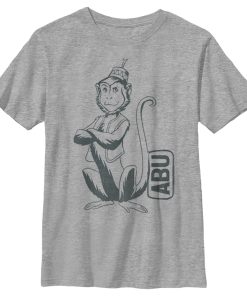Boy’s Aladdin Aladdin Cartoon Abu Profile T-Shirt