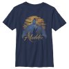 Boy’s Aladdin Aladdin Genie Sunset Silhouette T-Shirt