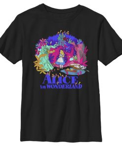 Boy’s Alice in Wonderland Alice In Colorful Scary Forest T-Shirt