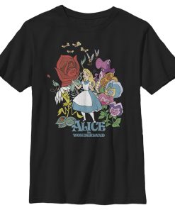 Boy’s Alice in Wonderland Alice and The Talking Flowers T-Shirt