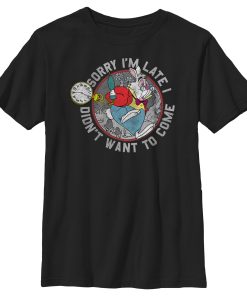 Boy’s Alice in Wonderland The White Rabbit Sorry I’m Late T-Shirt
