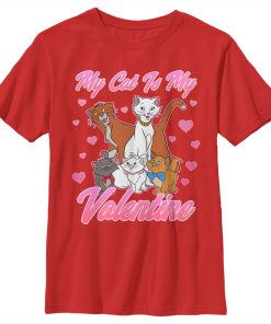 Boy’s Aristocats My Cat is My Valentine T-Shirt