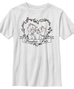 Boy’s Aristocats Thomas and Duchess Purrfect Pair Heart T-Shirt