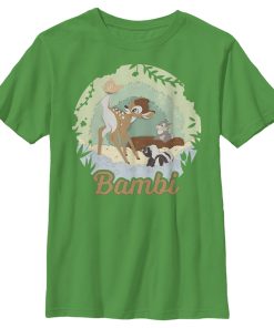 Boy’s Bambi Cartoon Thumper & Flower with Butterfly T-Shirt