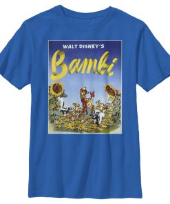 Boy’s Bambi Classic Floral Movie Title Poster T-Shirt