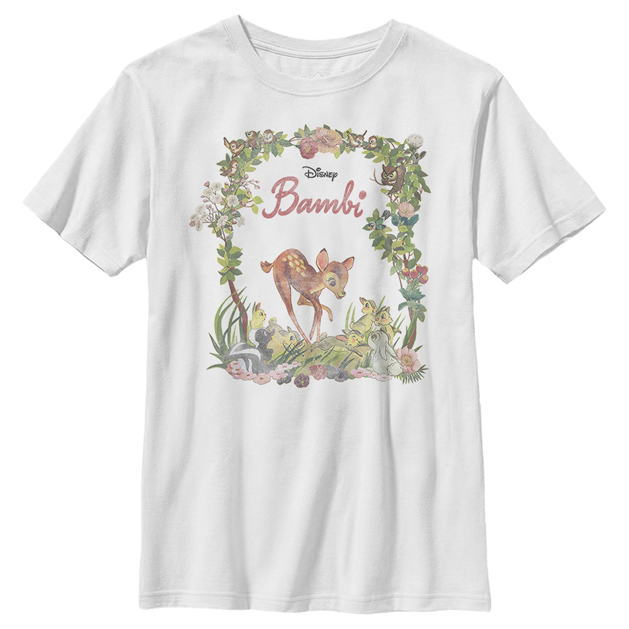 Boy's Bambi Floral Arch and Forest Friends T-Shirt Boy's Bambi Floral Arch and Forest Friends T-Shirt
