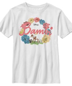 Boy’s Bambi Flower in Floral Circle With Butterfly T-Shirt