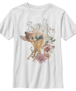 Boy’s Bambi Playing In Flower Fields T-Shirt