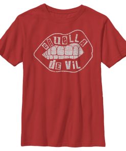 Boy’s Cruella Distressed Lips Logo T-Shirt