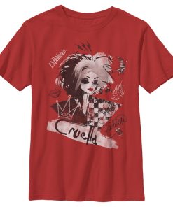Boy’s Cruella Fashion Sketch T-Shirt