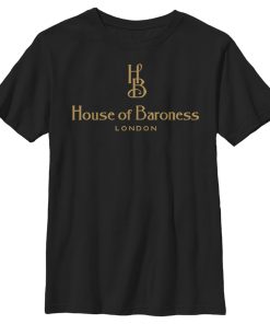 Boy’s Cruella House of Baroness London Logo Gold T-Shirt
