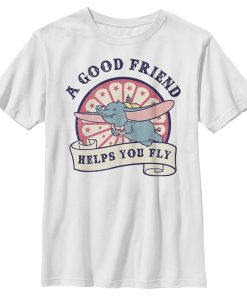 Boy’s Dumbo A Good Friend Helps You Fly T-Shirt