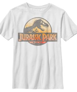 Boy’s Jurassic Park Logo Watercolor Print T-Shirt