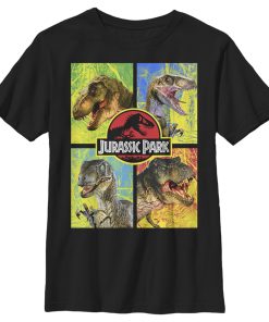 Boy’s Jurassic Park T. Rex and Velociraptor T-Shirt