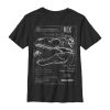 Boy’s Jurassic World Fallen Kingdom T. Rex Schematics T-Shirt