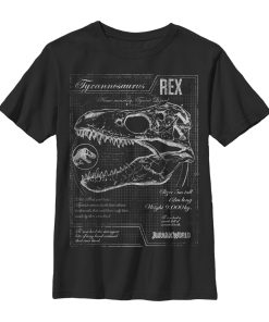 Boy’s Jurassic World Fallen Kingdom T. Rex Schematics T-Shirt