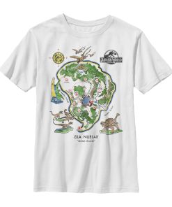 Boy’s Jurassic World Isla Nublar Detail Map T-Shirt
