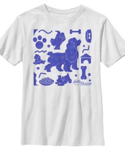 Boy’s Lady and the Tramp All Things Dog Related Silhouette T-Shirt
