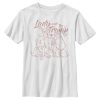 Boy’s Lady and the Tramp Dog Kiss Outline T-Shirt