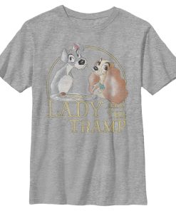 Boy’s Lady and the Tramp Spaghetti Kiss Title Scene T-Shirt