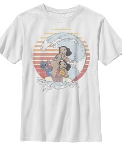 Boy’s Lilo & Stitch Big Wave Surfing Family T-Shirt