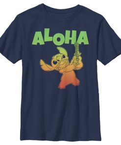 Boy’s Lilo & Stitch Colorful Aloha Music T-Shirt