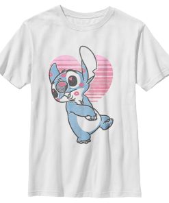 Boy’s Lilo & Stitch Valentine’s Day Kissy Face T-Shirt