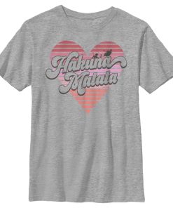 Boy’s Lion King Hakuna Matata Stripe Heart T-Shirt