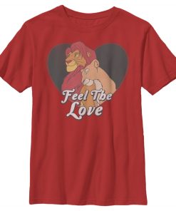 Boy’s Lion King Simba and Nala Feel The Love T-Shirt