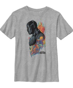 Boy’s Marvel Black Panther 2018 Artistic Pattern T-Shirt