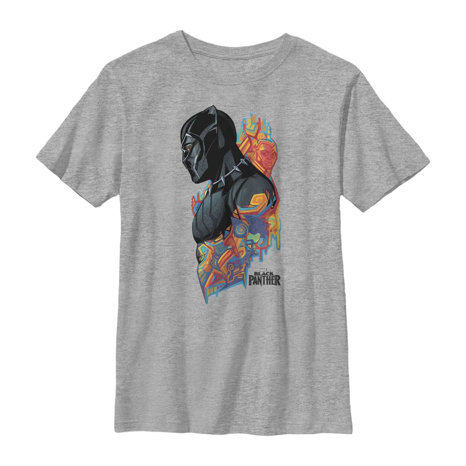 Boy's Marvel Black Panther 2018 Artistic Pattern T-Shirt Boy's Marvel Black Panther 2018 Artistic Pattern T-Shirt