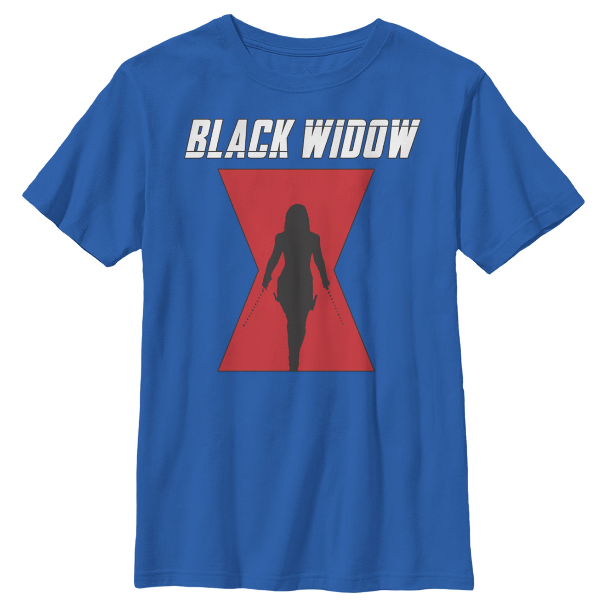 Boy's Marvel Black Widow Hourglass Silhouette T-Shirt Boy's Marvel Black Widow Hourglass Silhouette T-Shirt