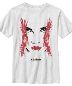 Boy’s Marvel Black Widow Painted 80’s Face T-Shirt