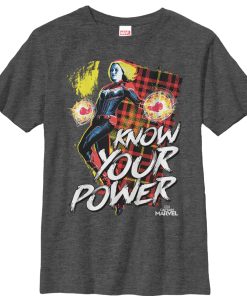 Boy’s Marvel Captain Marvel Know Your Power T-Shirt