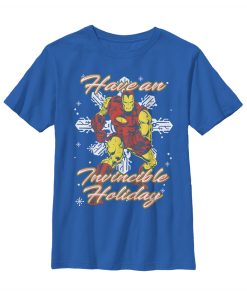 Boy’s Marvel Christmas Iron Man Invincible Holiday T-Shirt