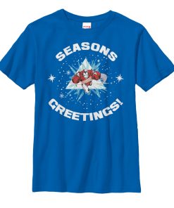 Boy’s Marvel Christmas Iron Man Season’s Greetings T-Shirt