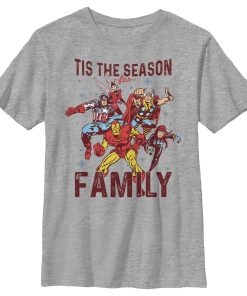 Boy’s Marvel Christmas Season for Family T-Shirt