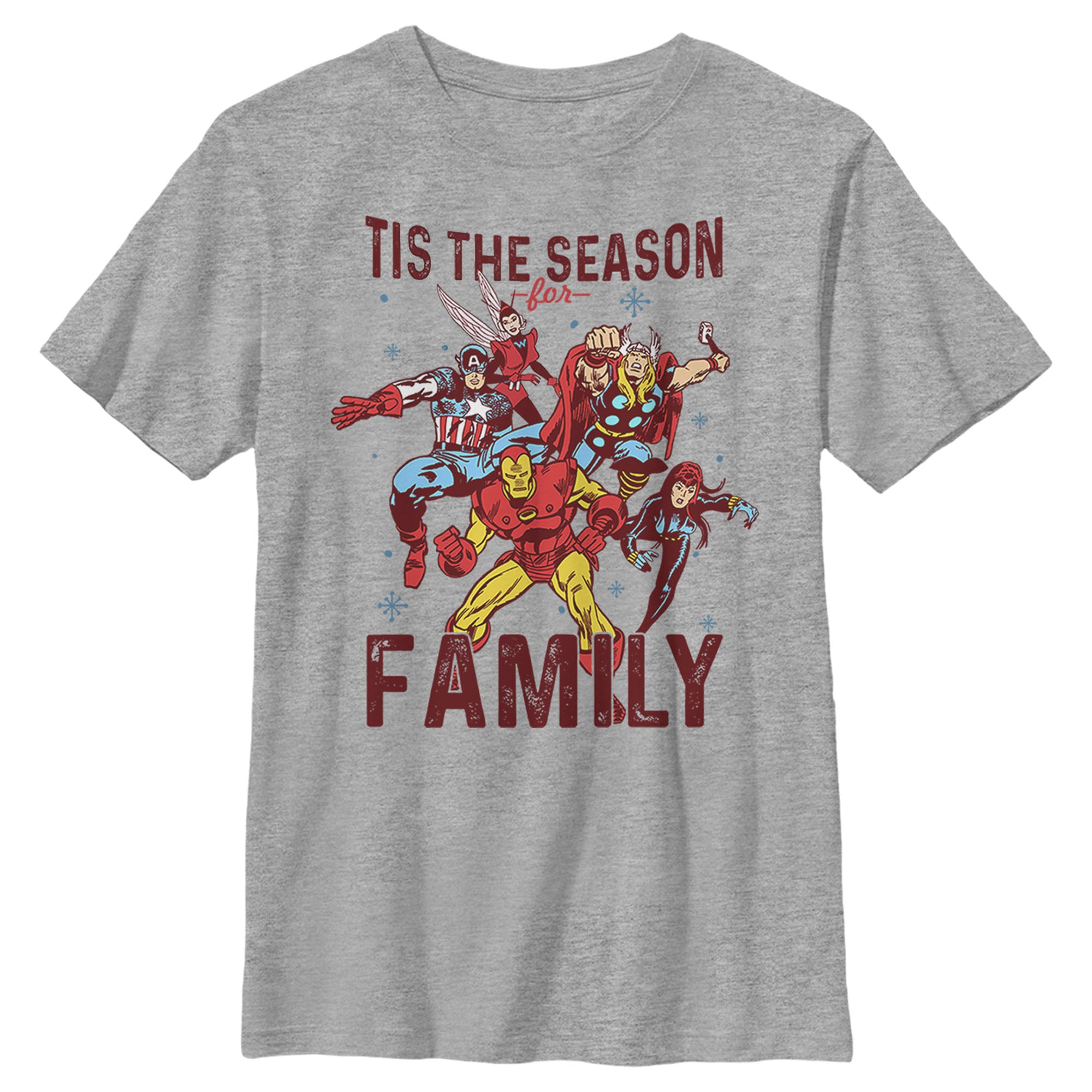 Boy's Marvel Christmas Season for Family T-Shirt Boy's Marvel Christmas Season for Family T-Shirt