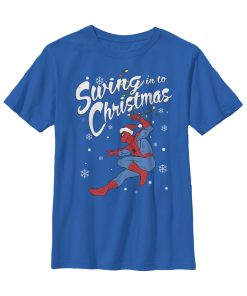 Boy’s Marvel Christmas Spider-Man Swing T-Shirt