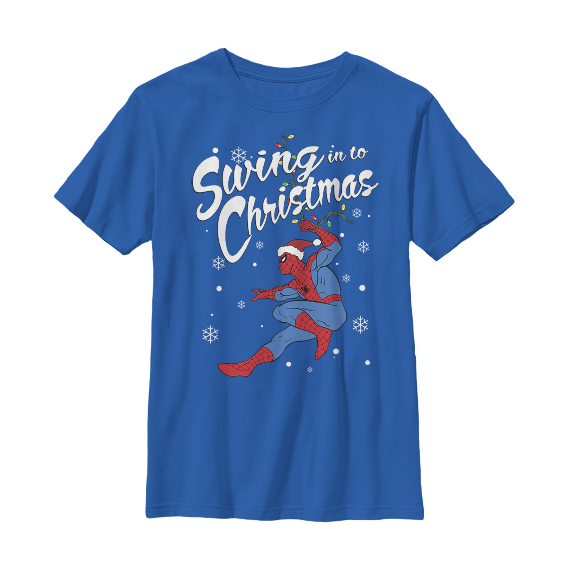 Boy's Marvel Christmas Spider-Man Swing T-Shirt Boy's Marvel Christmas Spider-Man Swing T-Shirt
