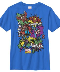 Boy’s Marvel Comic Book Sound Effects T-Shirt