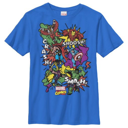 Boy’s Marvel Comic Book Sound Effects T-Shirt