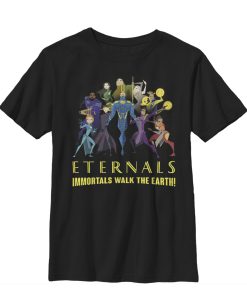 Boy’s Marvel Eternals Immortals Walk the Earth T-Shirt