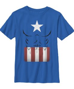 Boy’s Marvel Halloween Captain America Costume T-Shirt