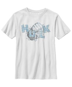 Boy’s Marvel Hulk Brick Pencil Sketch T-Shirt