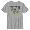 Boy’s Marvel Incredible Hulk Cartoon Brick Logo T-Shirt