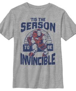 Boy’s Marvel Iron Man Season To Be Invincible T-Shirt