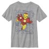 Boy’s Marvel Iron Man Text Collage T-Shirt