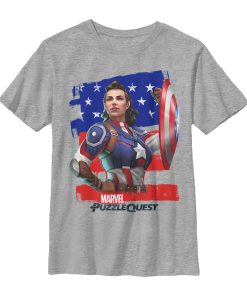 Boy’s Marvel Puzzle Quest Peggy Carter T-Shirt